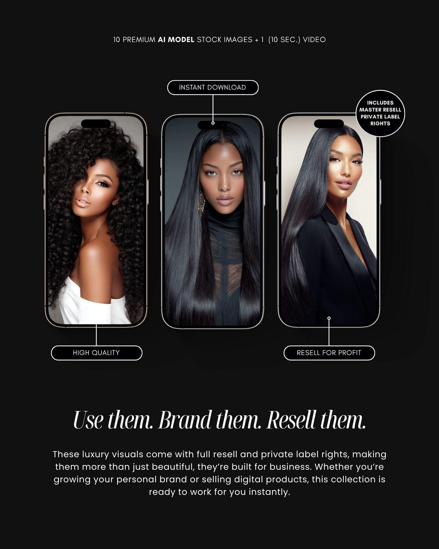 LUXURY HAIR STOCK PHOTOS VOL.1